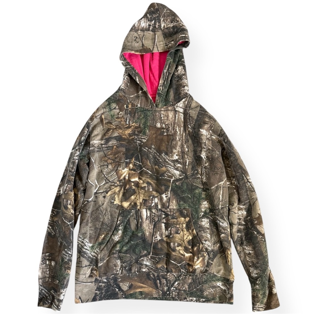 Realtree Camouflage Hoodie Size Medium Pink & Camo Color